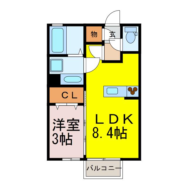 エスポワールブリエ(1LDK/1階)の間取り写真