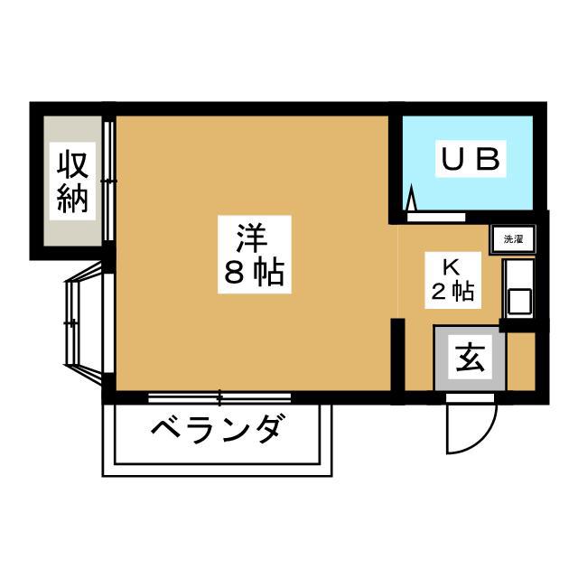 NMハウス(ワンルーム/1階)の間取り写真