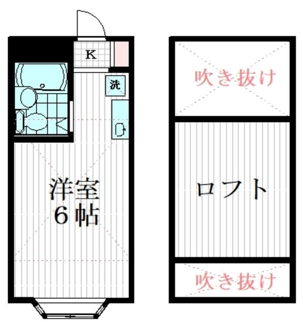 緑町スターハイツ(ワンルーム/1階)の間取り写真