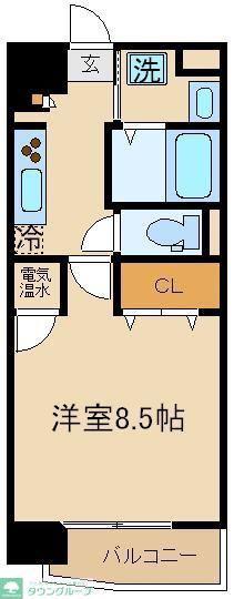 リヴェール(1K/5階)の間取り写真