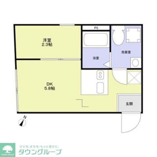 URBAN NEST 杉並(1DK/1階)の間取り写真