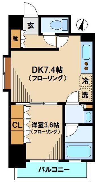 リリエンベルグ目白壱番館(1DK/8階)の間取り写真