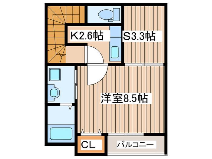 CHATON(1SK/3階)の間取り写真