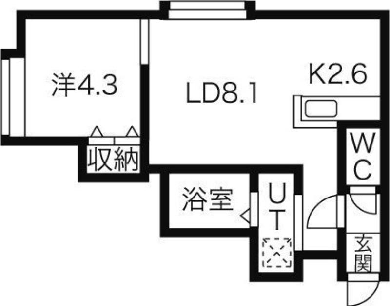 LOTUS27(1LDK/1階)の間取り写真