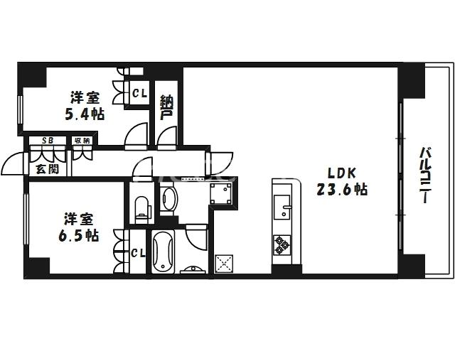 あわーず(2LDK/14階)の間取り写真
