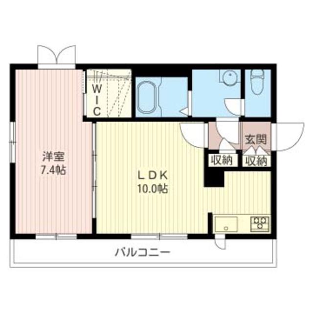 グランツドエル下北沢(1LDK/2階)の間取り写真
