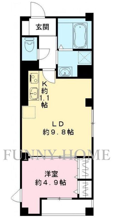 DIAMOND VALLEY(1LDK/2階)の間取り写真