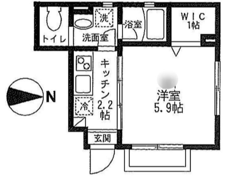 MAISON DE MON PERE (1K/1階)の間取り写真