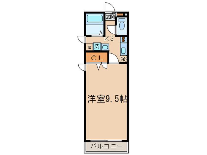 グリーンテラス(1K/2階)の間取り写真