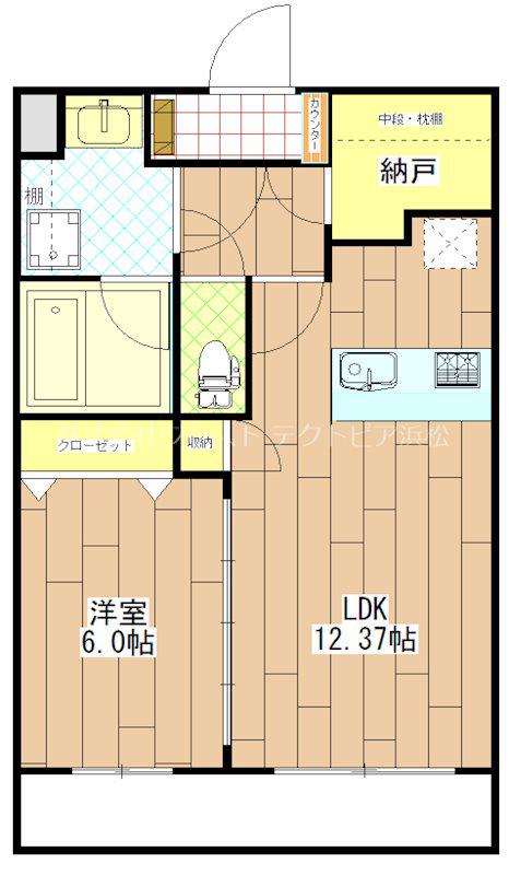 LA FRASE(1LDK/3階)の間取り写真