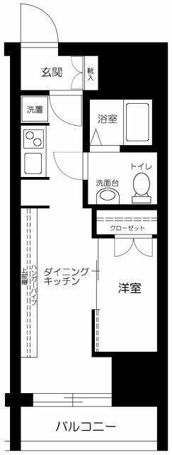 ROXIS日暮里(1DK/8階)の間取り写真