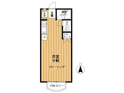 イルミドハウス(ワンルーム/1階)の間取り写真