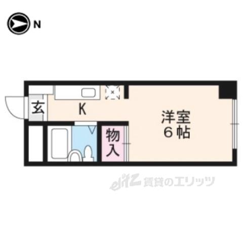 サンサーラなかじま(ワンルーム/2階)の間取り写真