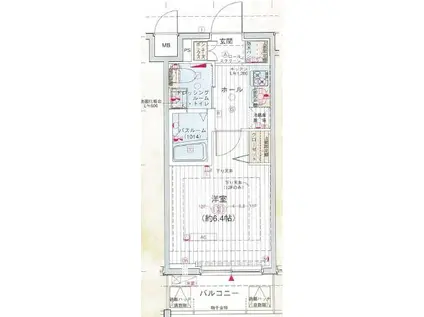 エステムプラザ品川大崎駅前レジデンシャル(1K/10階)の間取り写真