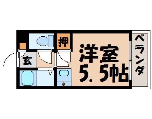 コーポNSR(ワンルーム/2階)の間取り写真