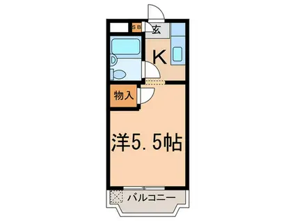 シティライフ大和(1K/2階)の間取り写真