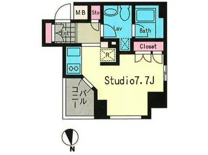 PRIME URBAN EBISU II(ワンルーム/5階)の間取り写真