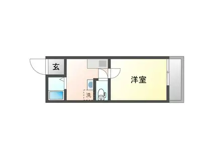 シエスタ(1K/2階)の間取り写真