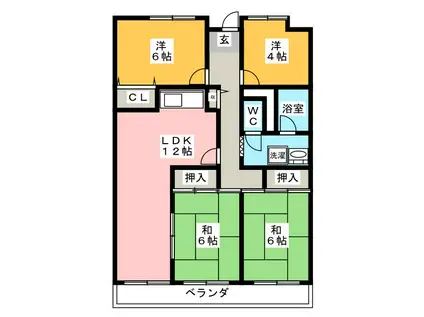 リバーサイド鎌倉(4LDK/6階)の間取り写真