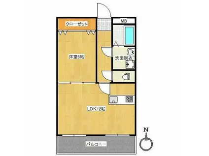 アルテマイスタードルチェ(1LDK/6階)の間取り写真