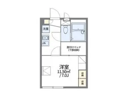 レオパレスシュッドカルチェ3(1K/2階)の間取り写真