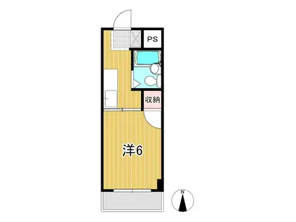 油縄子第2ハイツ(1K/2階)の間取り写真