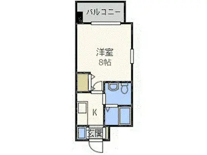 ラナップスクエア福島II(1K/10階)の間取り写真