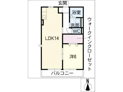 エトワール赤坂(1LDK/1階)の間取り写真