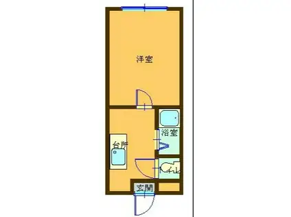 第29ASKコーポ(1K/4階)の間取り写真