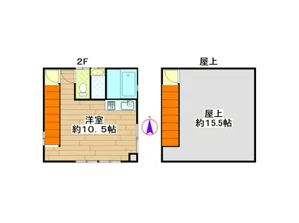 中町テナント(ワンルーム/1階)の間取り写真