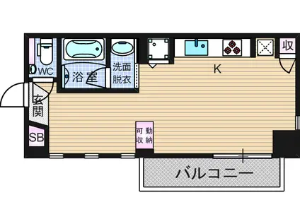 BLANC北堀江(ワンルーム/3階)の間取り写真