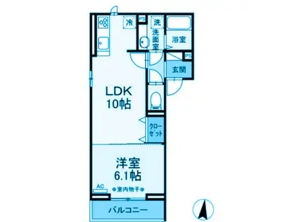 メゾン・ド・ソレイユ(1LDK/3階)の間取り写真