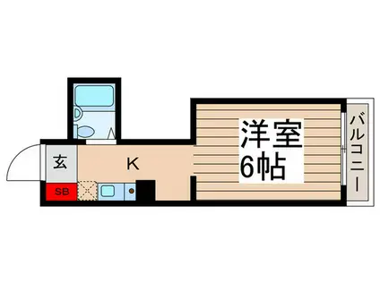 クリオ北松戸壱番館(1K/2階)の間取り写真