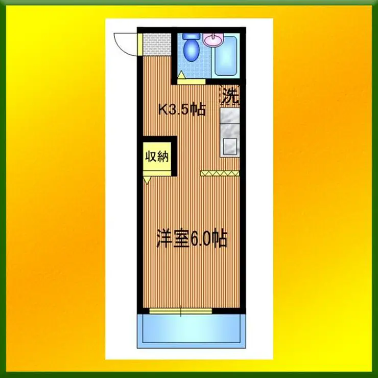 コーポハナブサ 1階階 間取り