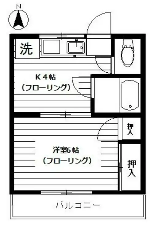 コーポカーサミア 2階階 間取り