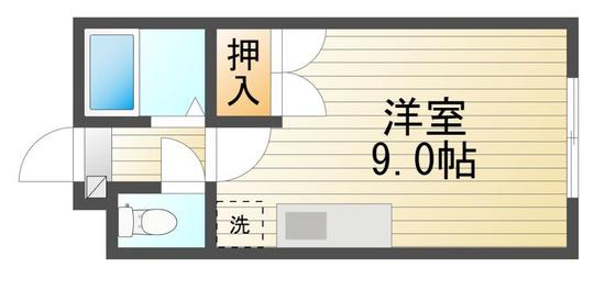 グリーンパレス津島西(ワンルーム/1階)の間取り写真
