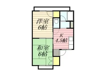 セイワハイツI(2K/1階)の間取り写真