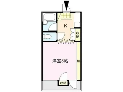 メディカルコーポI(1K/2階)の間取り写真