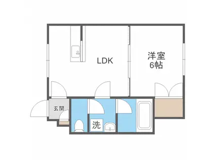 ドリームN26BLD(1LDK/4階)の間取り写真