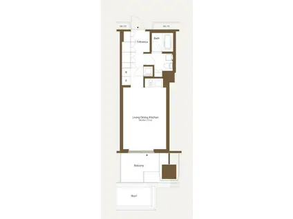 アークヒルズ仙石山レジデンス(ワンルーム/6階)の間取り写真