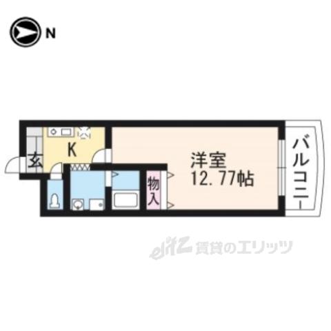 木屋町ビル(1K/8階)の間取り写真
