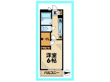 レオパレスコンフォニティ(1K/2階)の間取り写真