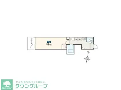 クラブレジデンス東青梅(1K/1階)の間取り写真