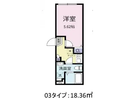 EXENTIA MOTOHASUNUMA(1K/3階)の間取り写真