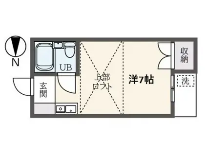 THE COMFORT RESIDENCE東小金井(ワンルーム/2階)の間取り写真