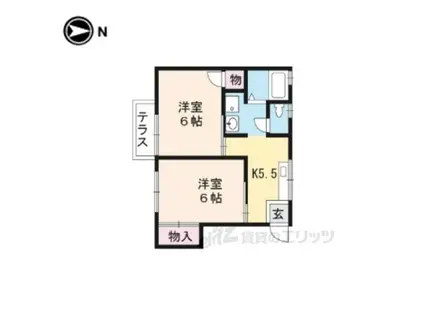 ダイナック1(2DK/1階)の間取り写真