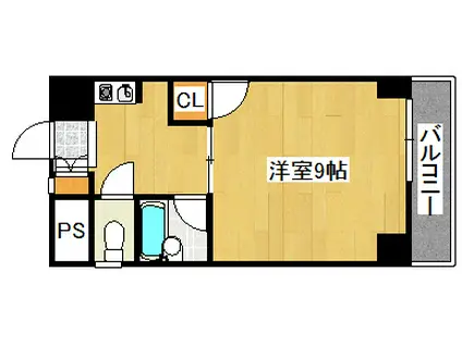 えんだら百歩(1K/6階)の間取り写真