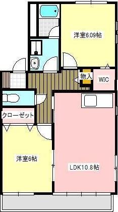 アクアス コヒジ(2LDK/1階)の間取り写真