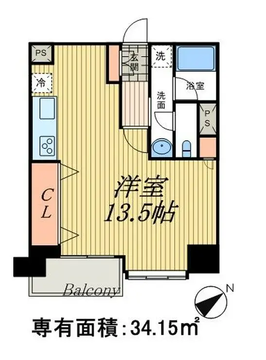 茅場町アヴィニヨン 3階階 間取り