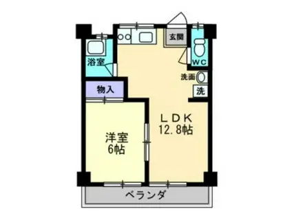 MARIONETTE VIII(1LDK/2階)の間取り写真